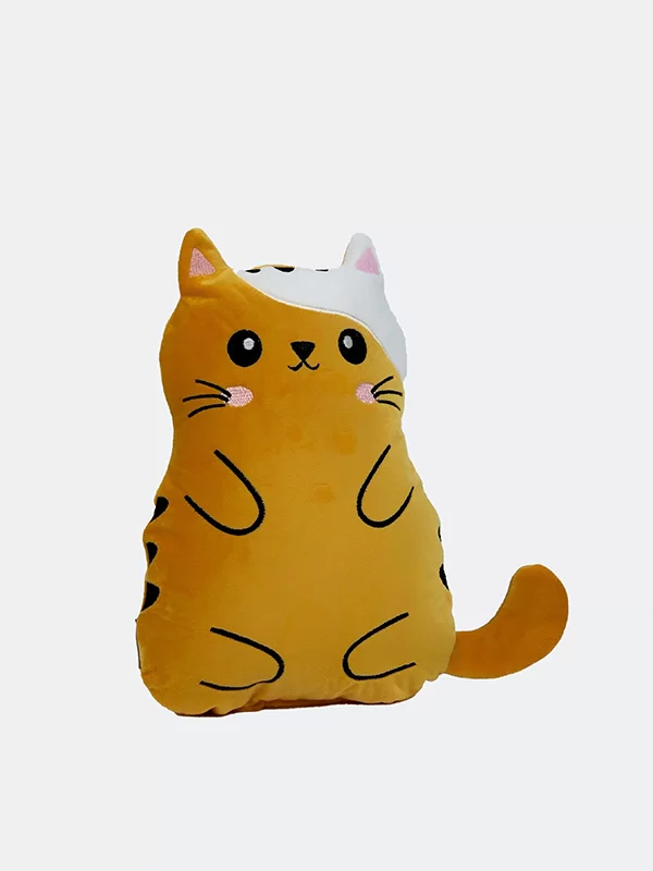 Sevimli Kedi Yastık Sarı