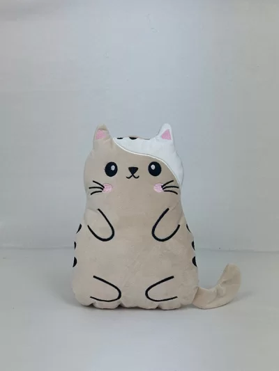 Sevimli Kedi Yastık Bej